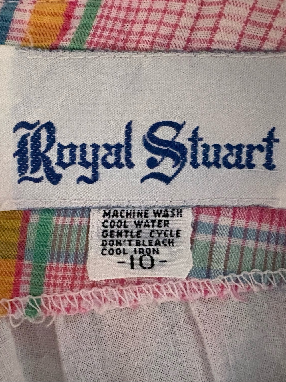 Vintage Preppy Pink Plaid Front Inverted Pleat Skirt from 1970s Coquette - Picture 4 of 8